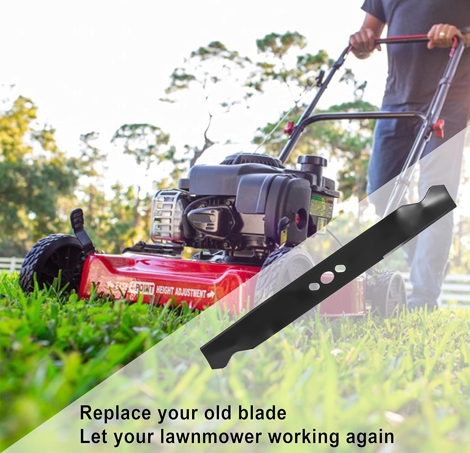 2105300125A Blade 1 Pack, MNA152505 MNA152701 Lawn Mower Blade Compatible with Hyper Tough 20 Inch Mower Blade โ image 4