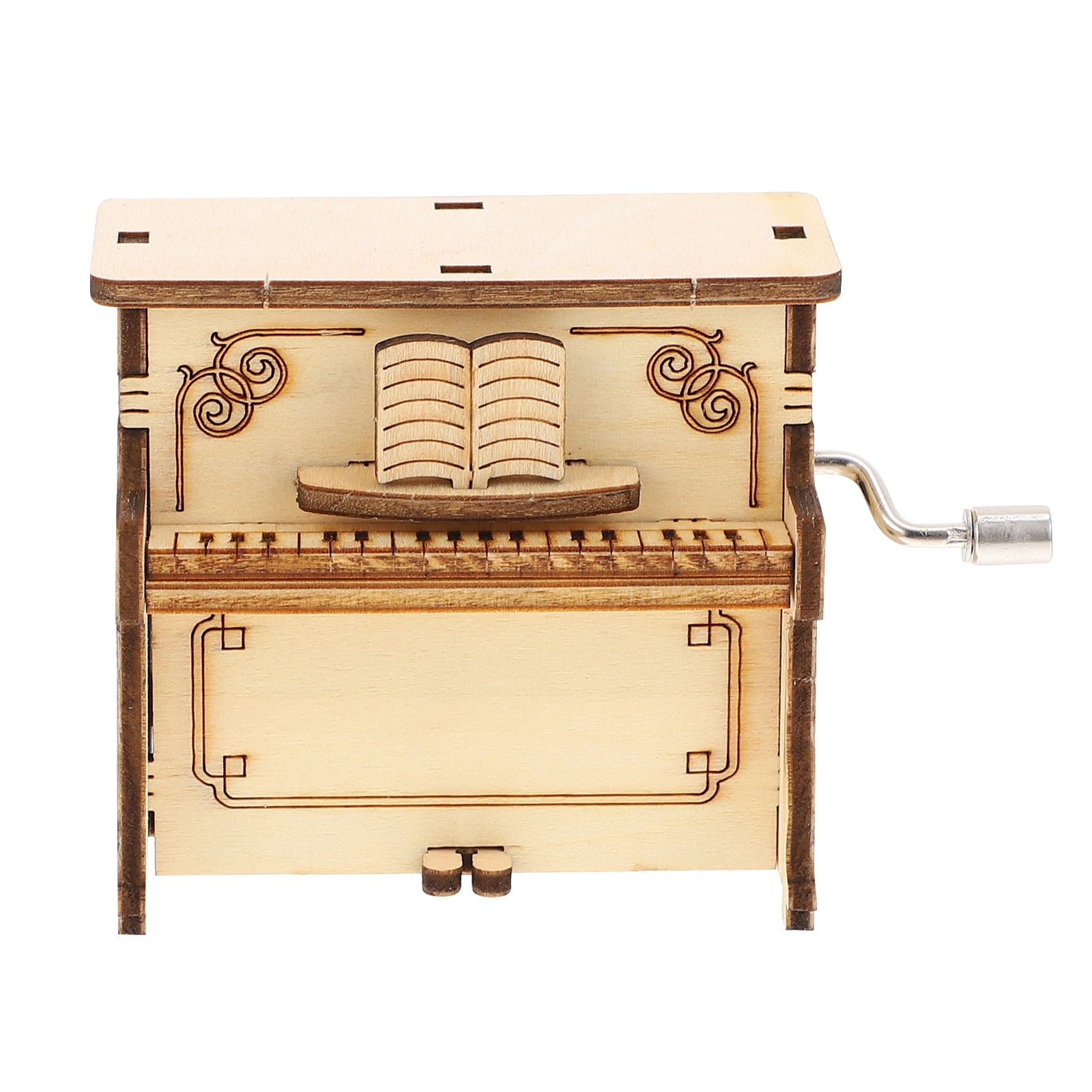 Worgeous 2-Piece Wooden Assembly Puzzle Craft Kit Desktop Musical Piano Model for Adults Teens — image 3