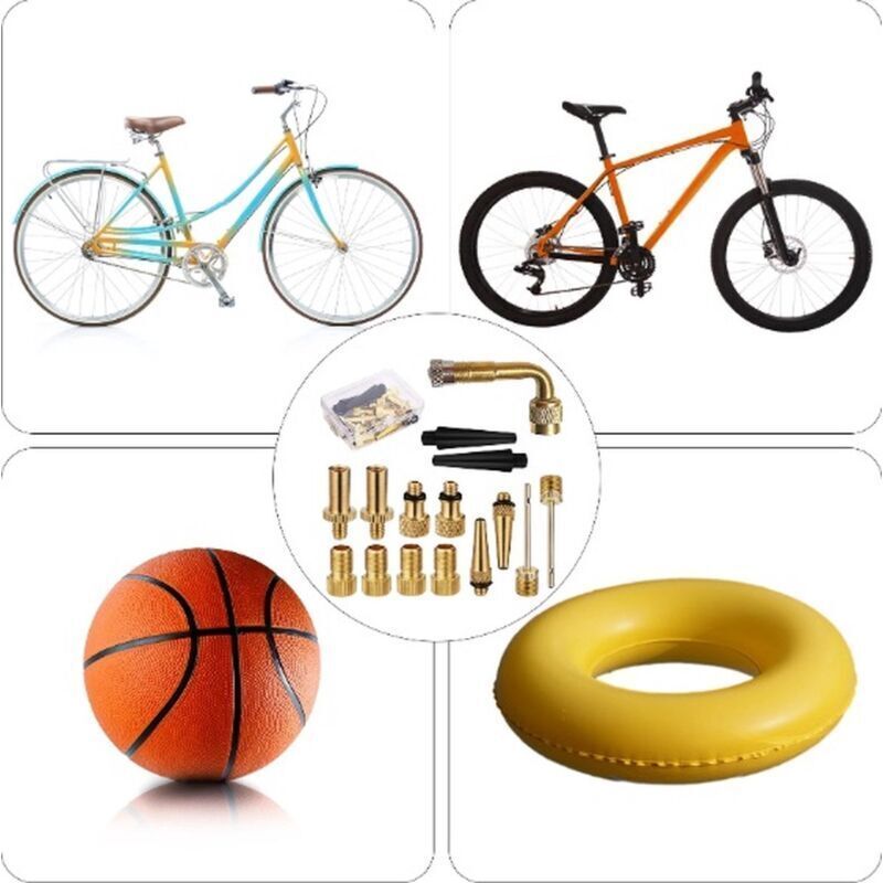 15 Pcs Bicycle Valve Adapter Set Reducer Tips Tire Inflator Adapter Set Ball Pump Needle Universal โ image 2