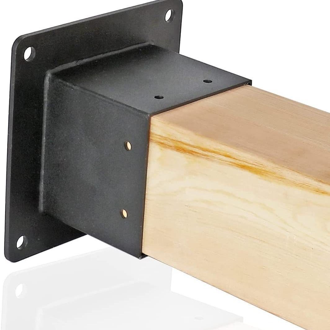 Post Stainless Steel Flange Anchor Base with Screws for Deck Railing,Black Finish (1 Pack) — image 3
