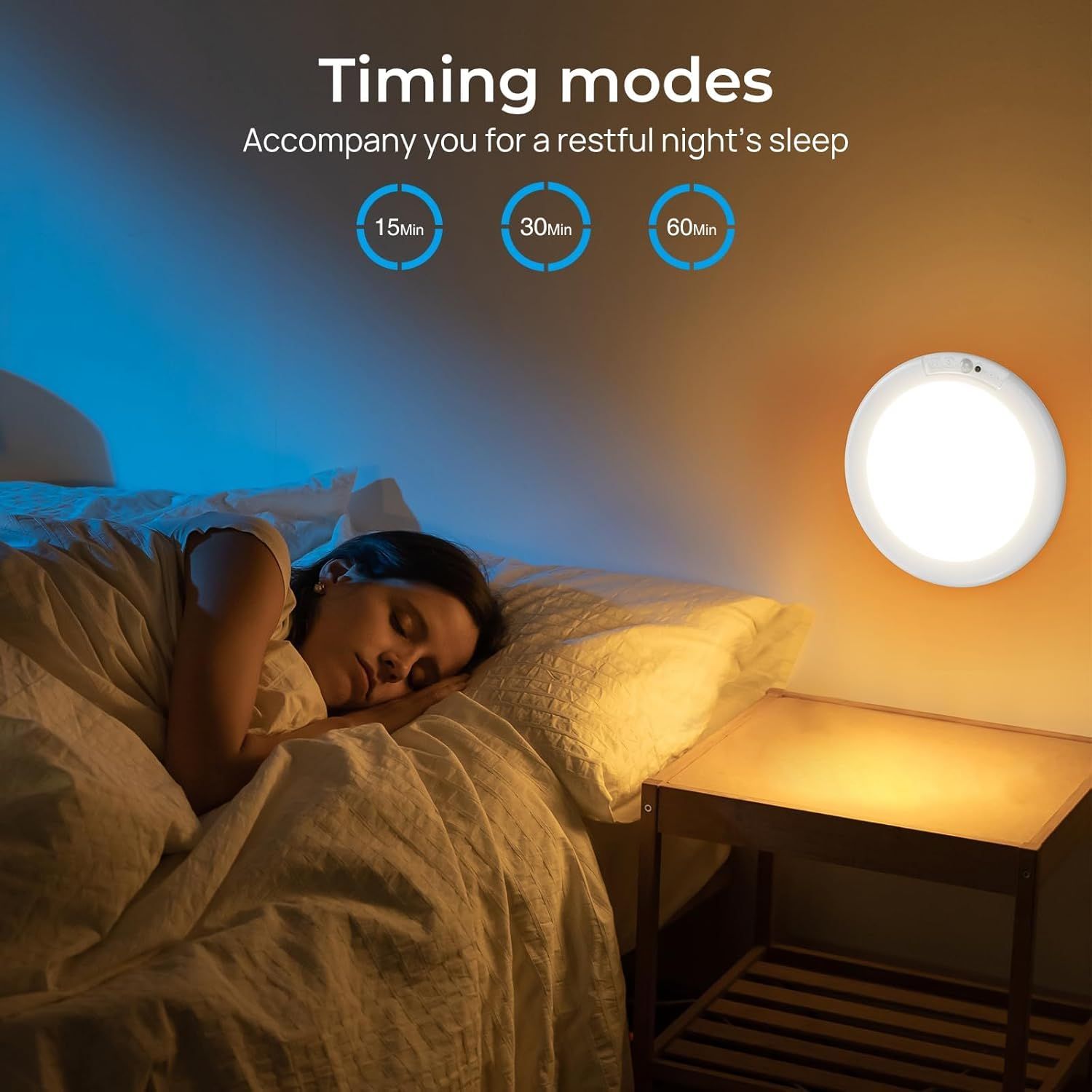 Rechargeable Motion Sensor Ceiling Light with Remote, Battery Ceiling Light Wireless, 3 Colors Dimmable Indoor Overhead LED Lights for Closet Shower Pantry — image 2