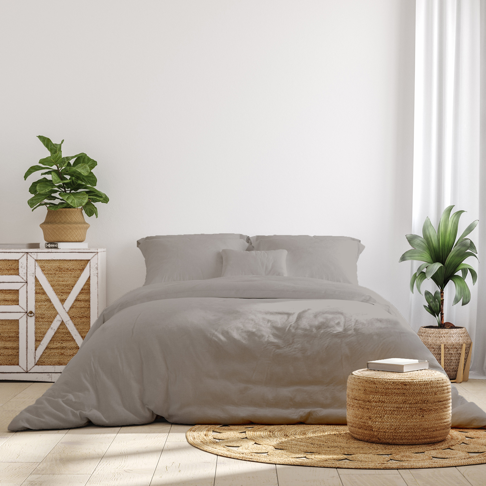 Royal Comfort 1000 Thread Count Bamboo Cotton Sheet and Quilt Cover Complete Set - King - Dove โ image 4