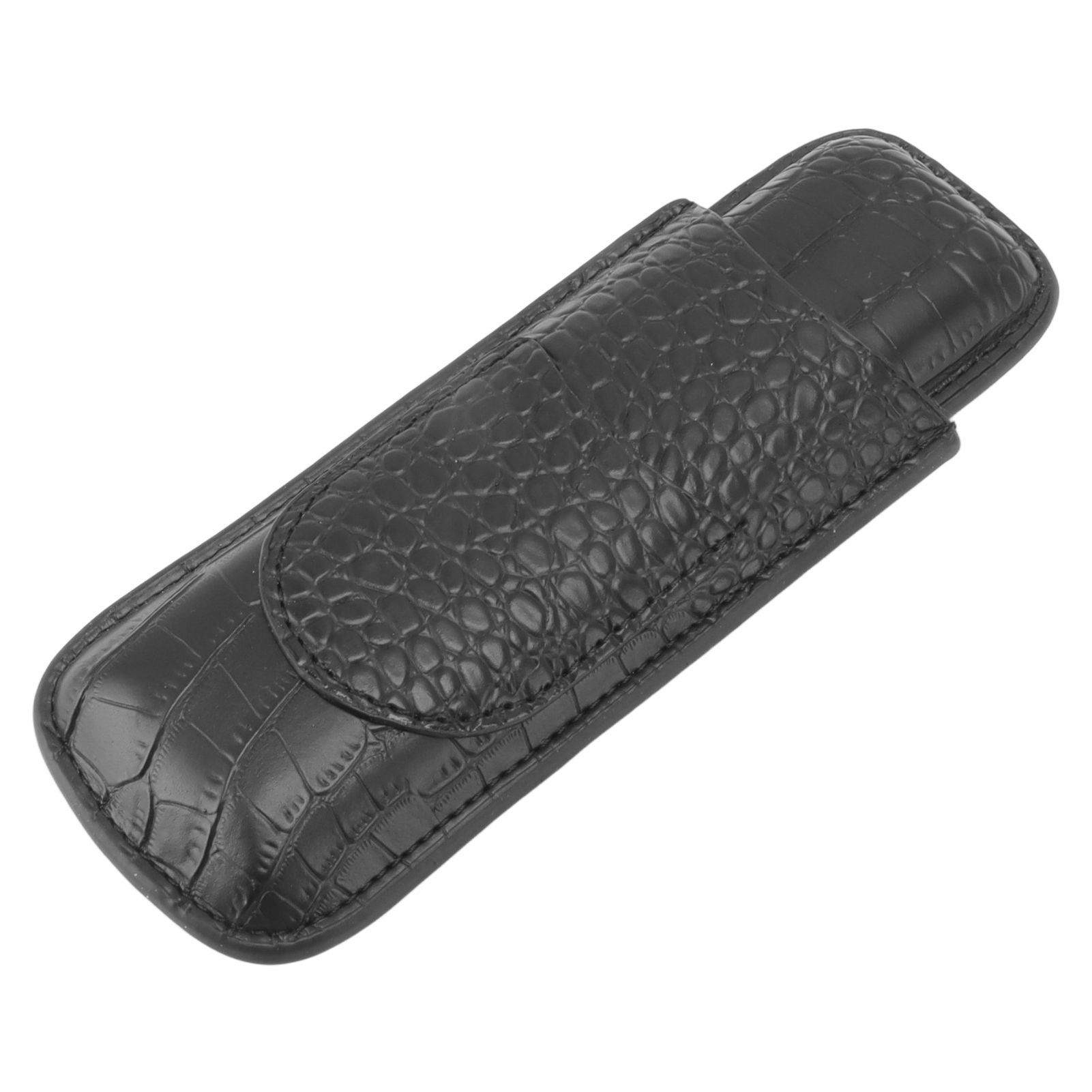 Cigar Case Holder Soft Leather Portable Wear Resistant Vintage Cigar Humidor for Birthday Black โ image 2