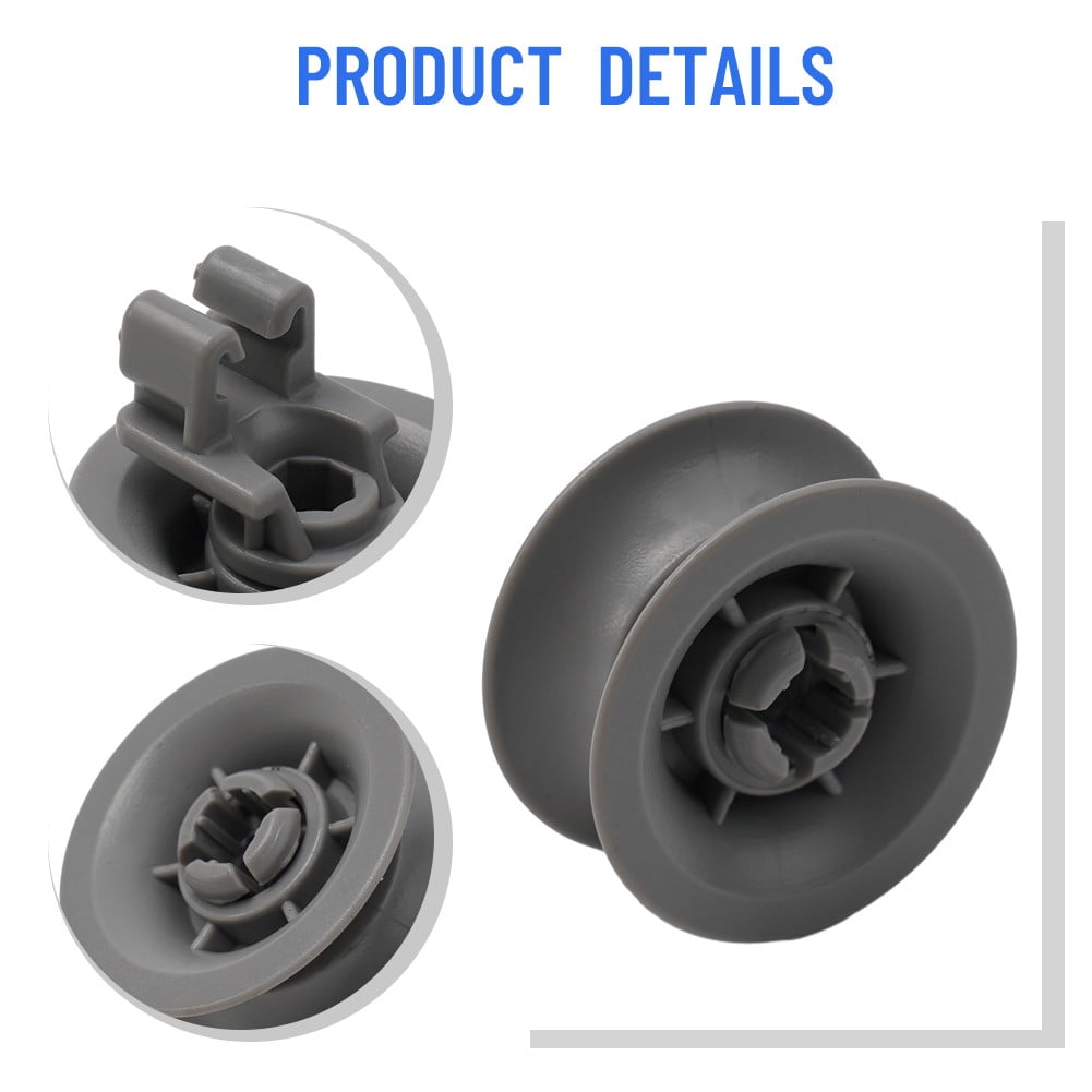 4 Pack Upper Basket Wheels 611666 for Bosch Siemens Neff Dishwashers - Compatible with Multiple Models — image 6