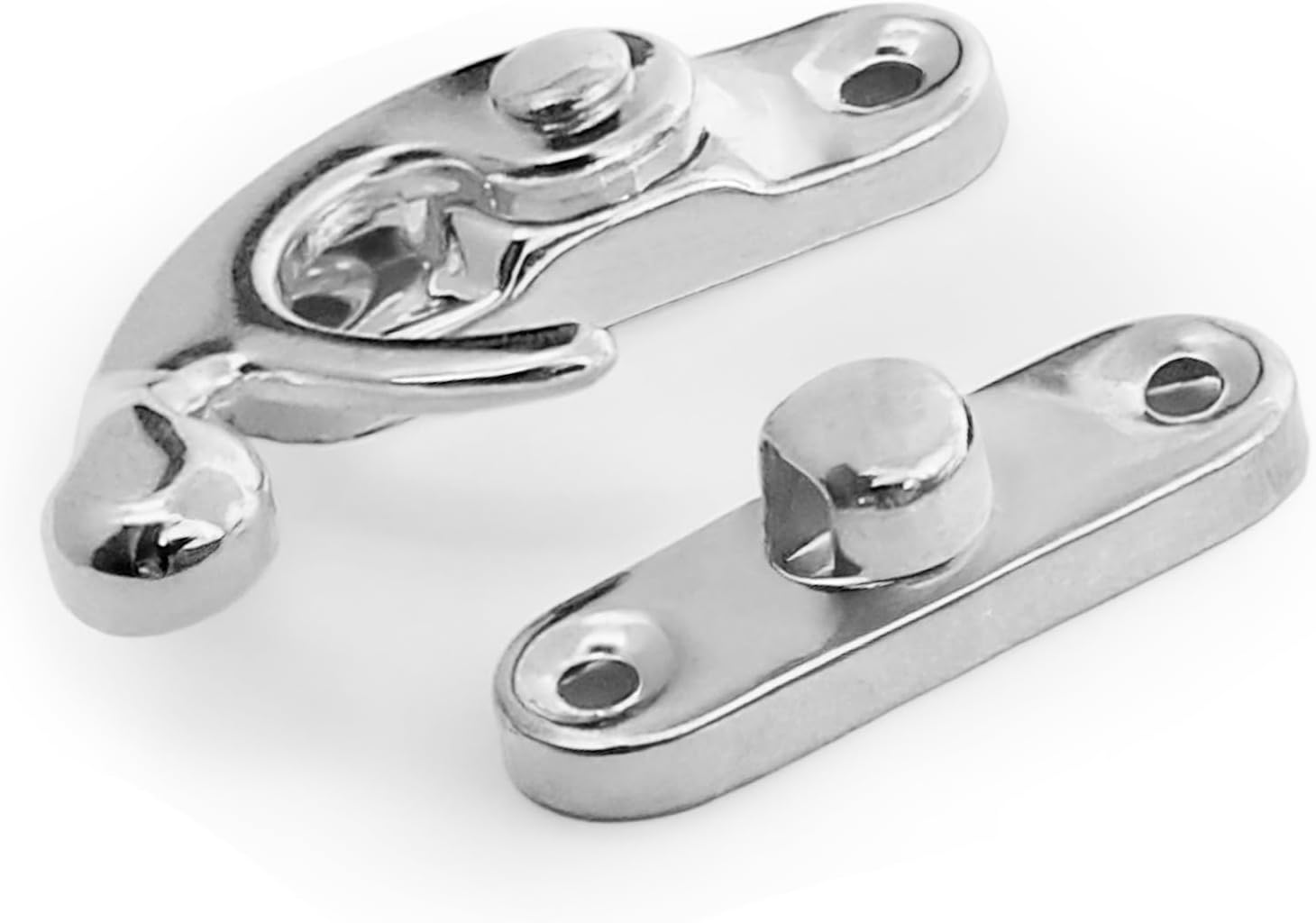 Biaungdo 5pcs Retro Vintage Style Swing Bag Clasp Closure Lock Latch for Furniture Wooden Box Jewelry Case Silver Tone with Mounting Screw & Screwdriver, 33 x โ image 4