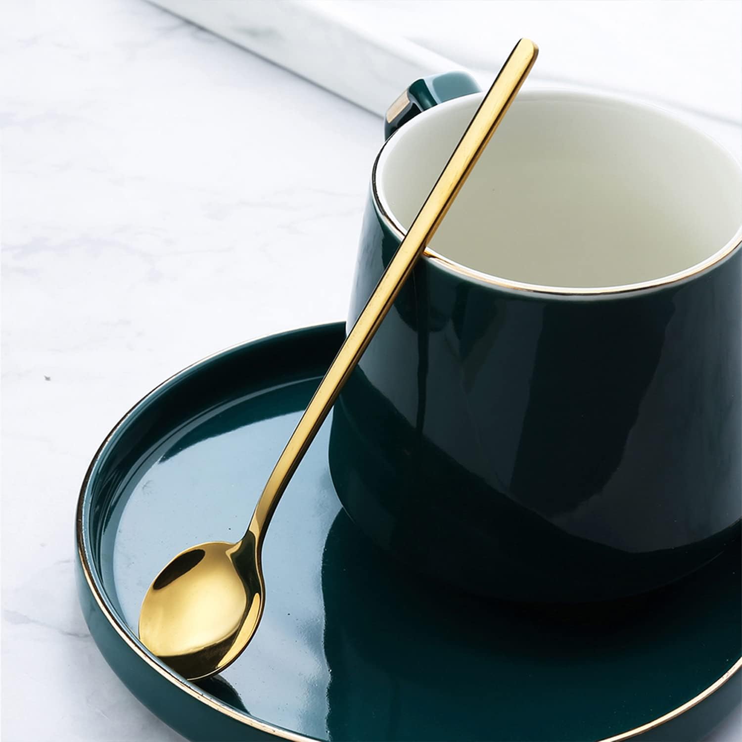 4 Pack Stainless Steel Coffee Spoon, 6.7 Inch Stirring Spoons, Cocktail Stirring Spoons for Coffee Tea Dessert Cake Ice Cream Cappuccino (Silver) — image 5