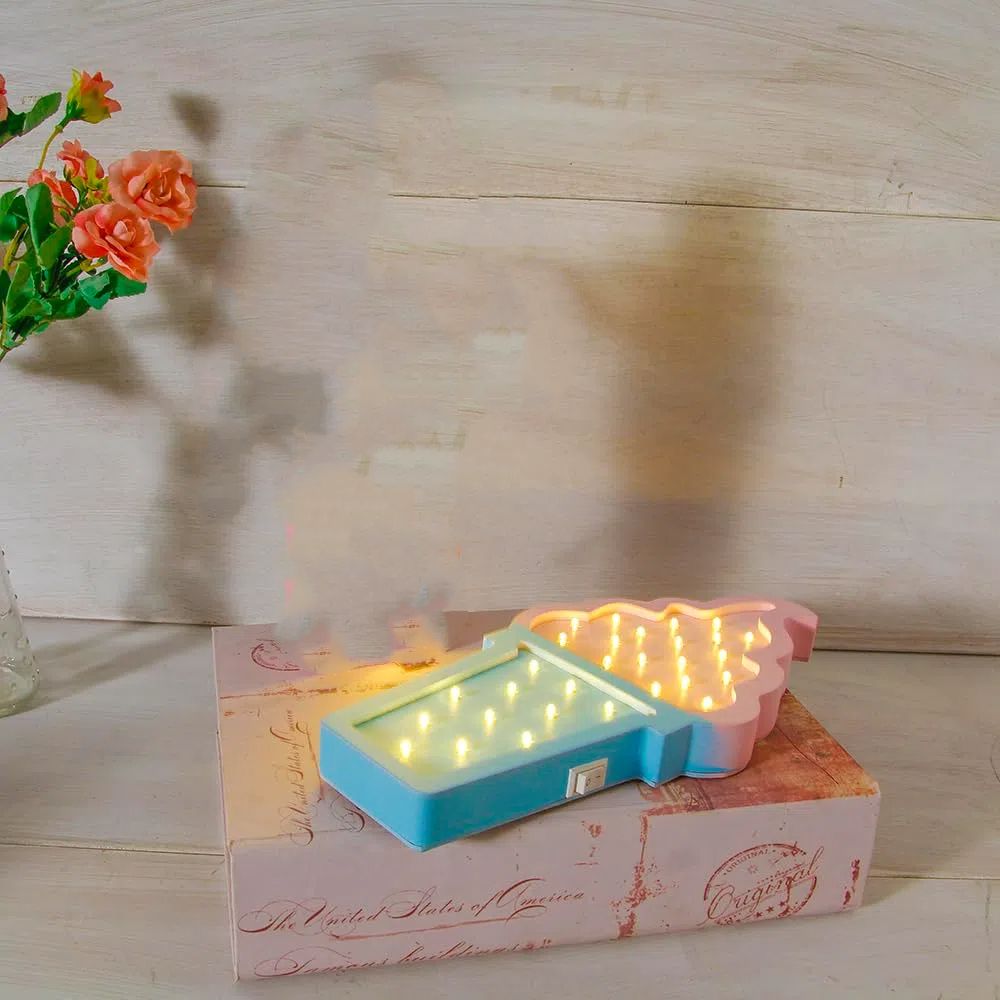 Ice cream Valentine Romance Atmosphere Light, Party Decoration Kids' Room Battery Operated LED Night Lights (Pink and Blue) — image 5