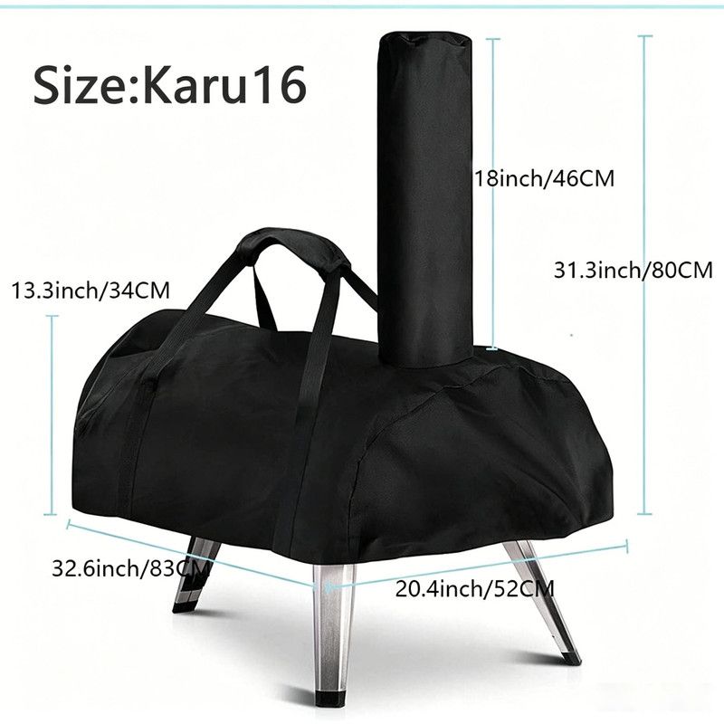 Premium 420D Waterproof Pizza Oven Cover with Carry Handles for Ooni Karu 16 Outdoor Pizza Oven — image 3