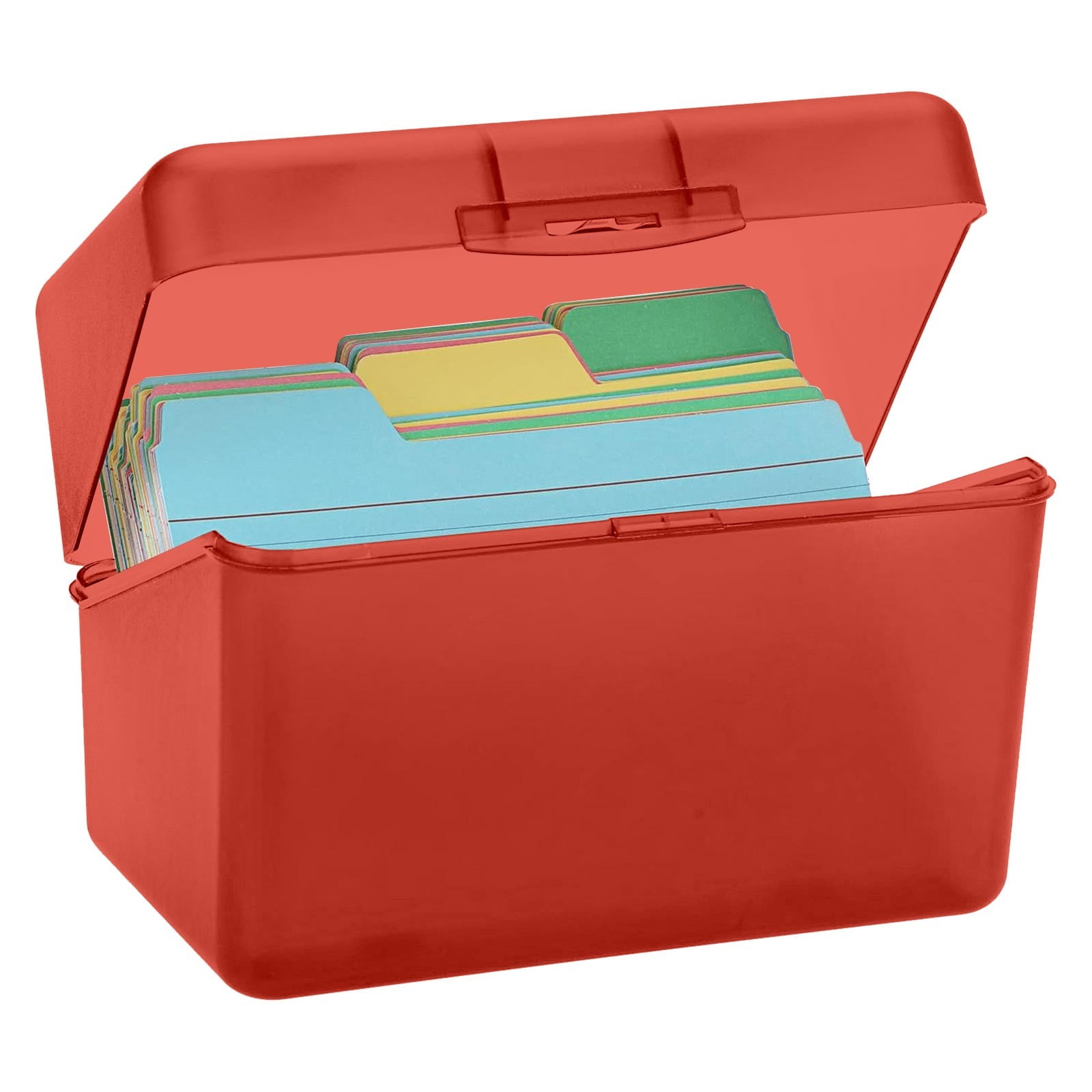 1Pc Index Card Holder,Index Card File with Flip Top,Plastic Card Holders,Note Flash Card Organizer Case,Index Card Holder,Photo Boxes Storage,Notecard — image 2