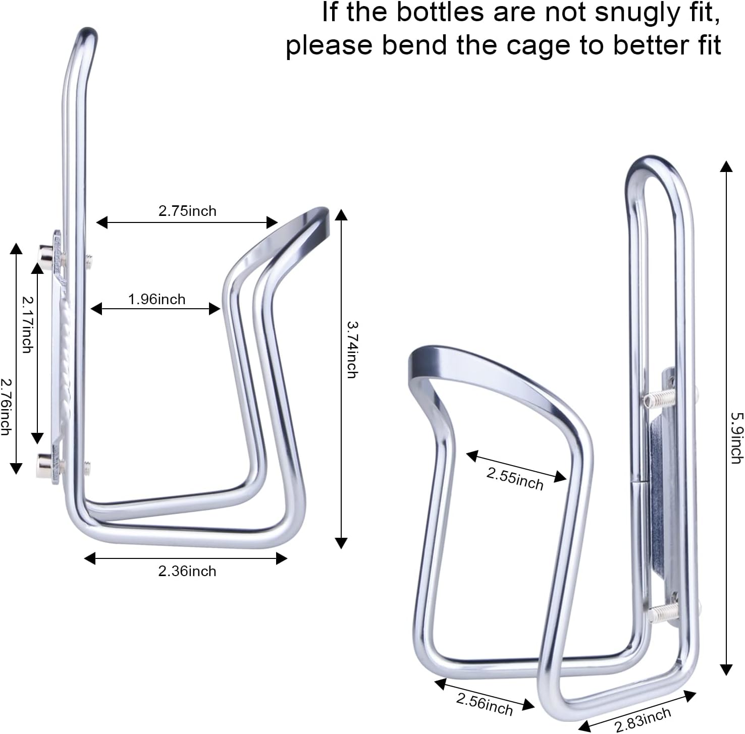 1Pack Lightweight Aluminum Alloy Cycling Bicycle Water Bottle Cage Holder Bracket for Outdoor Activities (Silver), Bike Accessories — image 4
