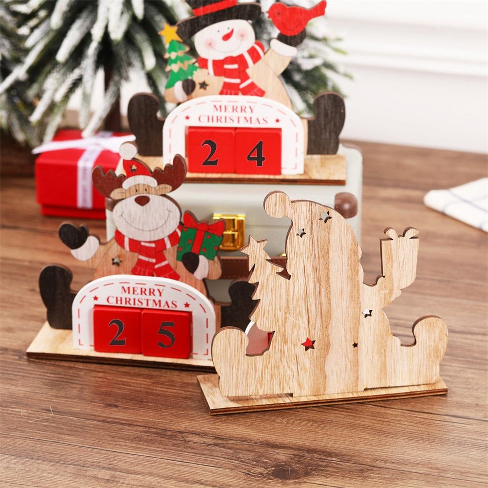 Christmas Countdown Calendar Santa Claus Snowman Elk Calendar Cartoon Advent Calendar DIY Craft for New Year Party Decor โ image 3