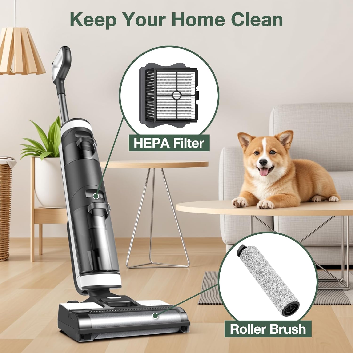 2+4 Pack iFloor 3/ S3 Brush Roller and HEPA Filter Set Compatible with Tineco iFloor 3/ Floor One S3 Cordless Vacuum Cleaner, 2 Pack Brush Rollers + 4 Pack — image 6