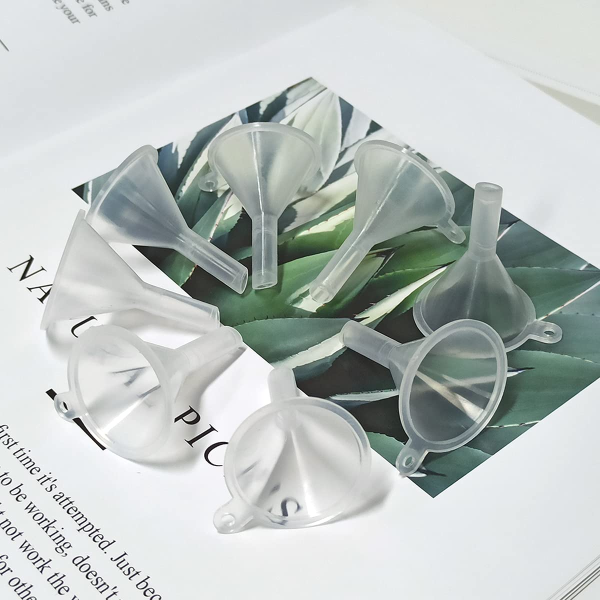 30 Pcs Small Mini Clear Plastic Funnels for Lab Bottles, Essential Oils, Perfumes, Spices, Sand Art, Powder โ image 6