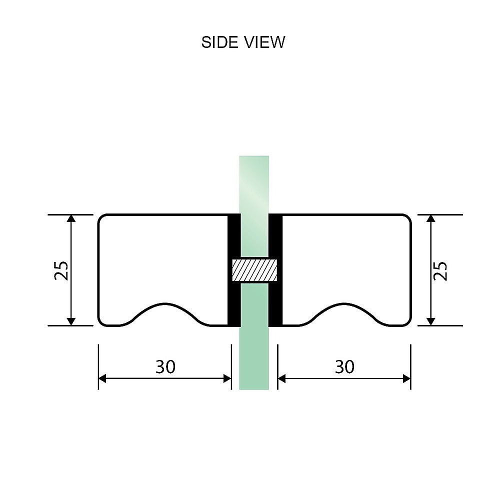 Brass Shower Door Square Knob Handle in Chrome โ image 4