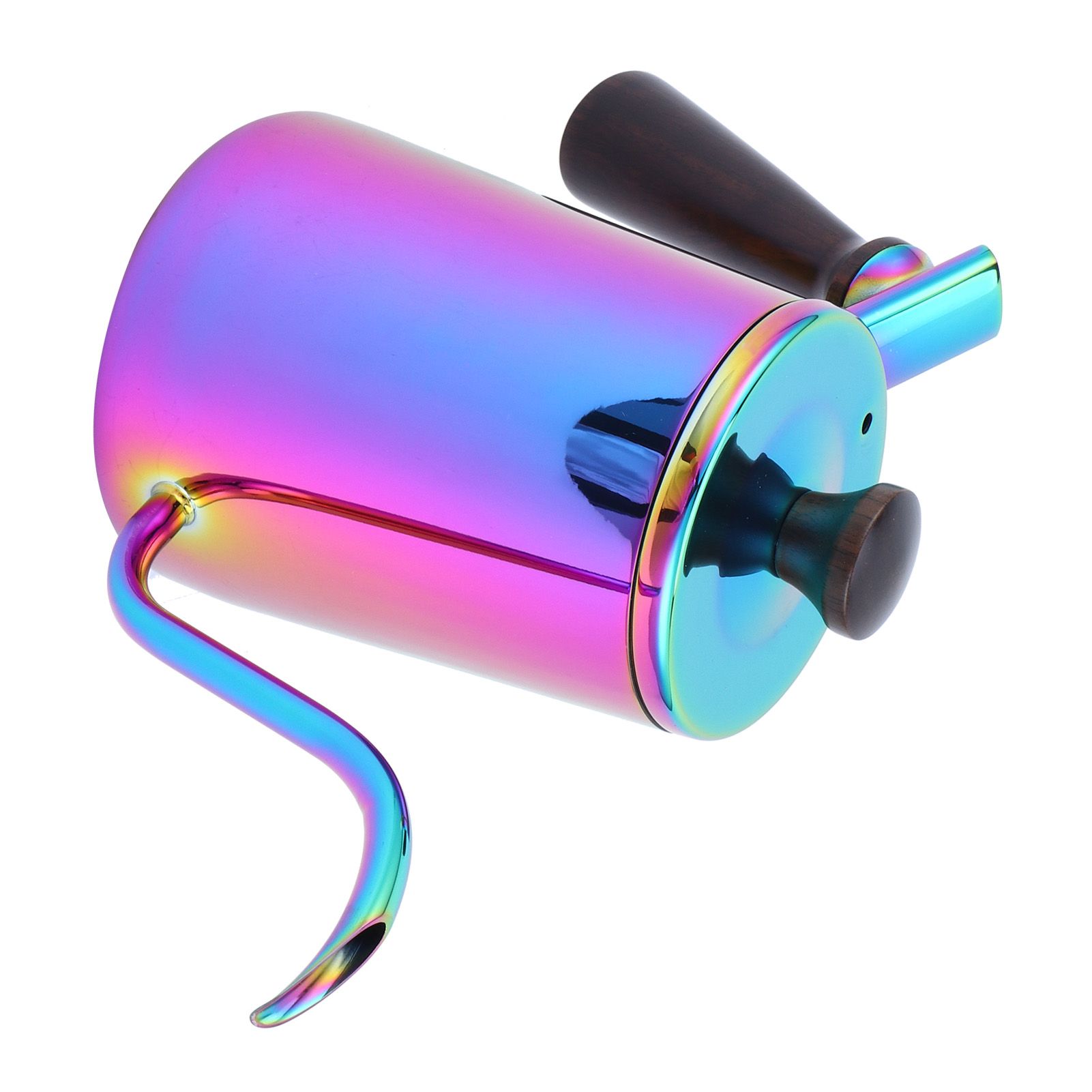 700ml Coffee Kettle 304 Stainless Steel Gooseneck Spout Coffee Drip Pot with Wooden HandleLong Spout‑ Colorful — image 2