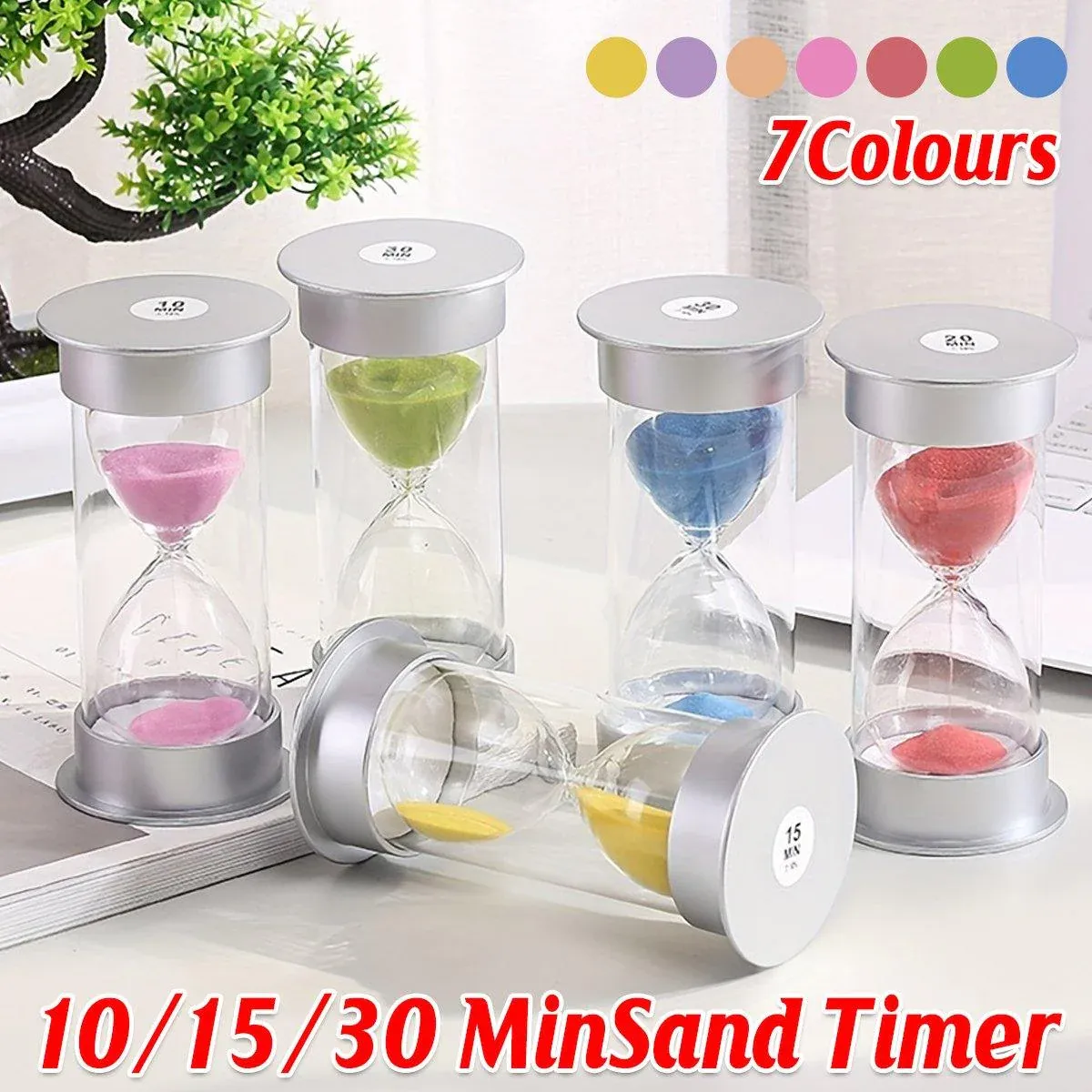 10/15/30 Minute Hourglass Timer Sand Timer for Home Office and Classroom Use - Purple-30min โ image 2