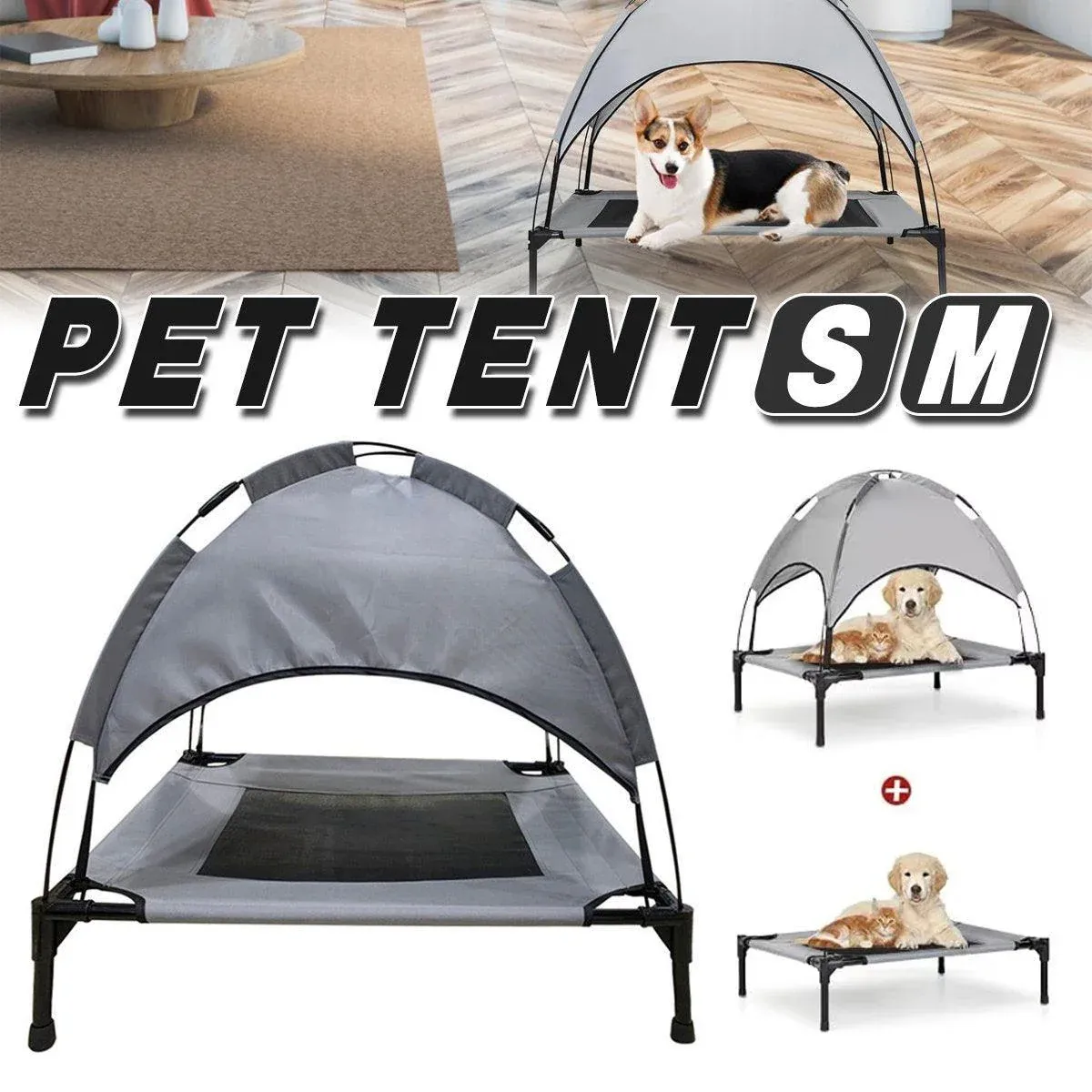 Portable Pet Travel Tent Foldable Dog Cat Camping Shelter Outdoor Summer Nest - S โ image 2
