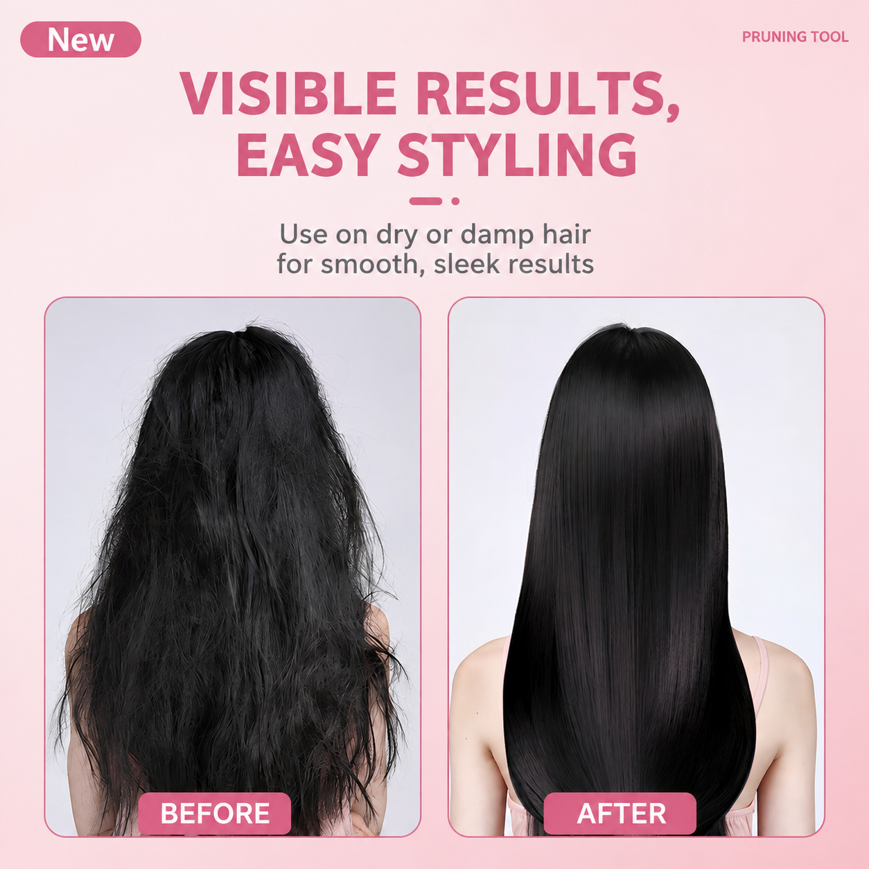 2 in 1 Black Mini Split End Hair Trimmer and Straightening Comb - Cordless USB Rechargeable Hair Cut Remover Tool with Removable Blade for Easy Hair โ image 3