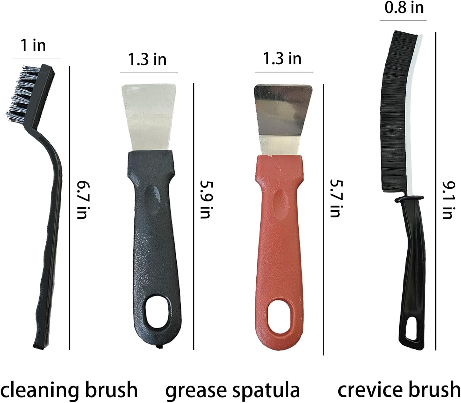 7 Pcs Multi-Purpose Crevice Cleaning Brush Tool for Stubborn Kitchen Grease Stains, Bathroom Crevices, Window Gutters, Tiles and Faucets — image 2
