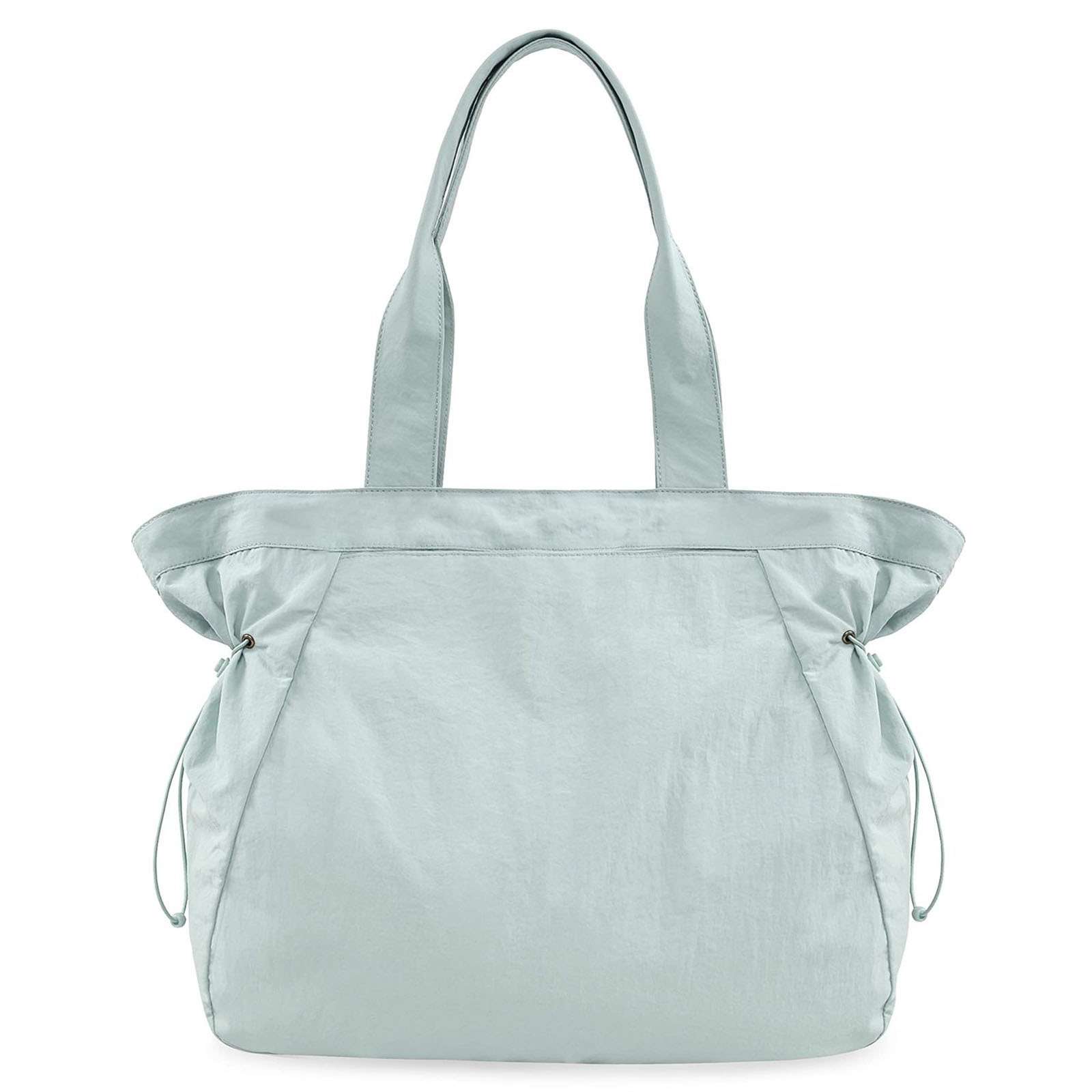 Water-Resistant Tote Bag with Drawstring Side-Cinch and Snap Closure - 18L Capacity Light Blue