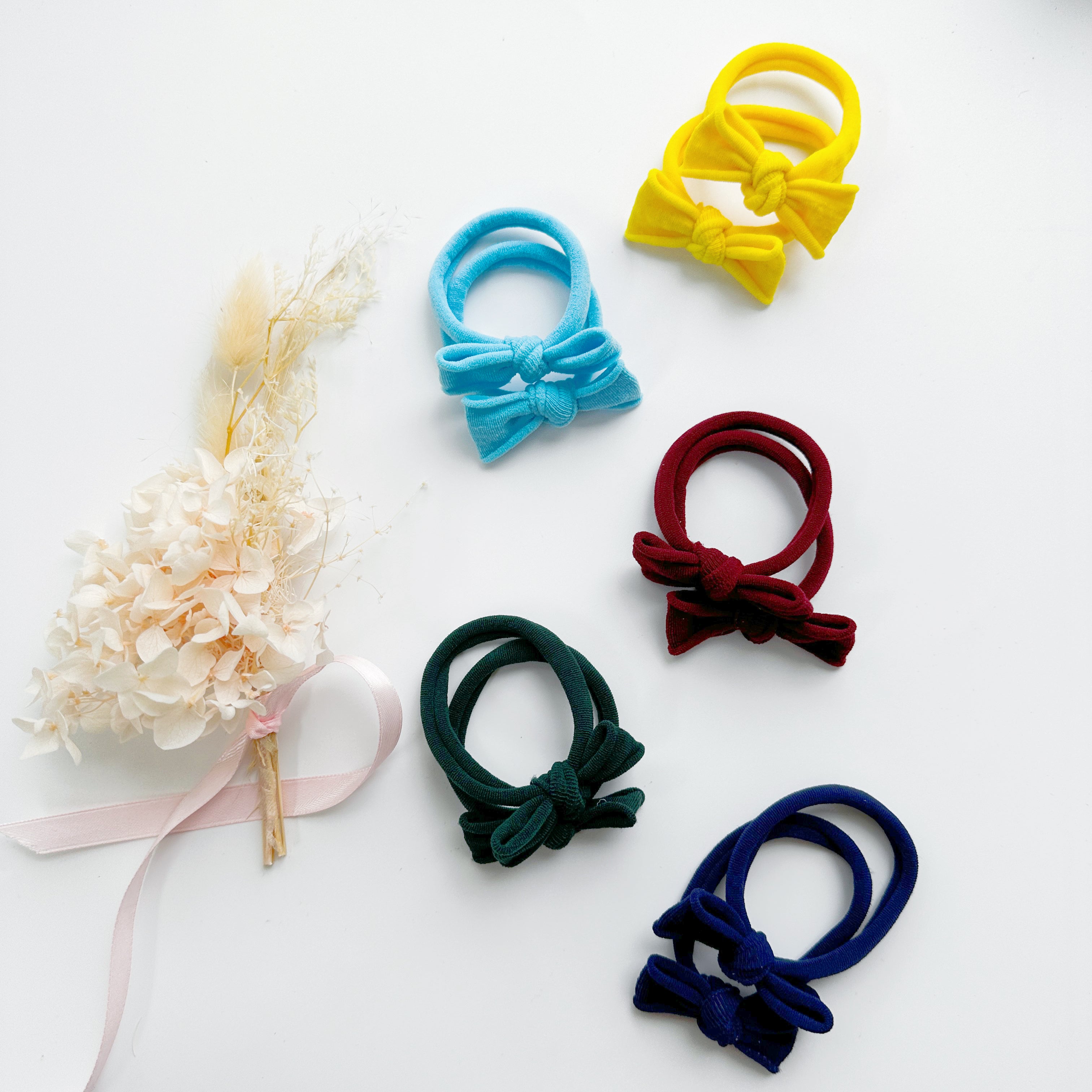 Handmade Simple Bows - School colours - Yellow - 3 pairs (save 15%)