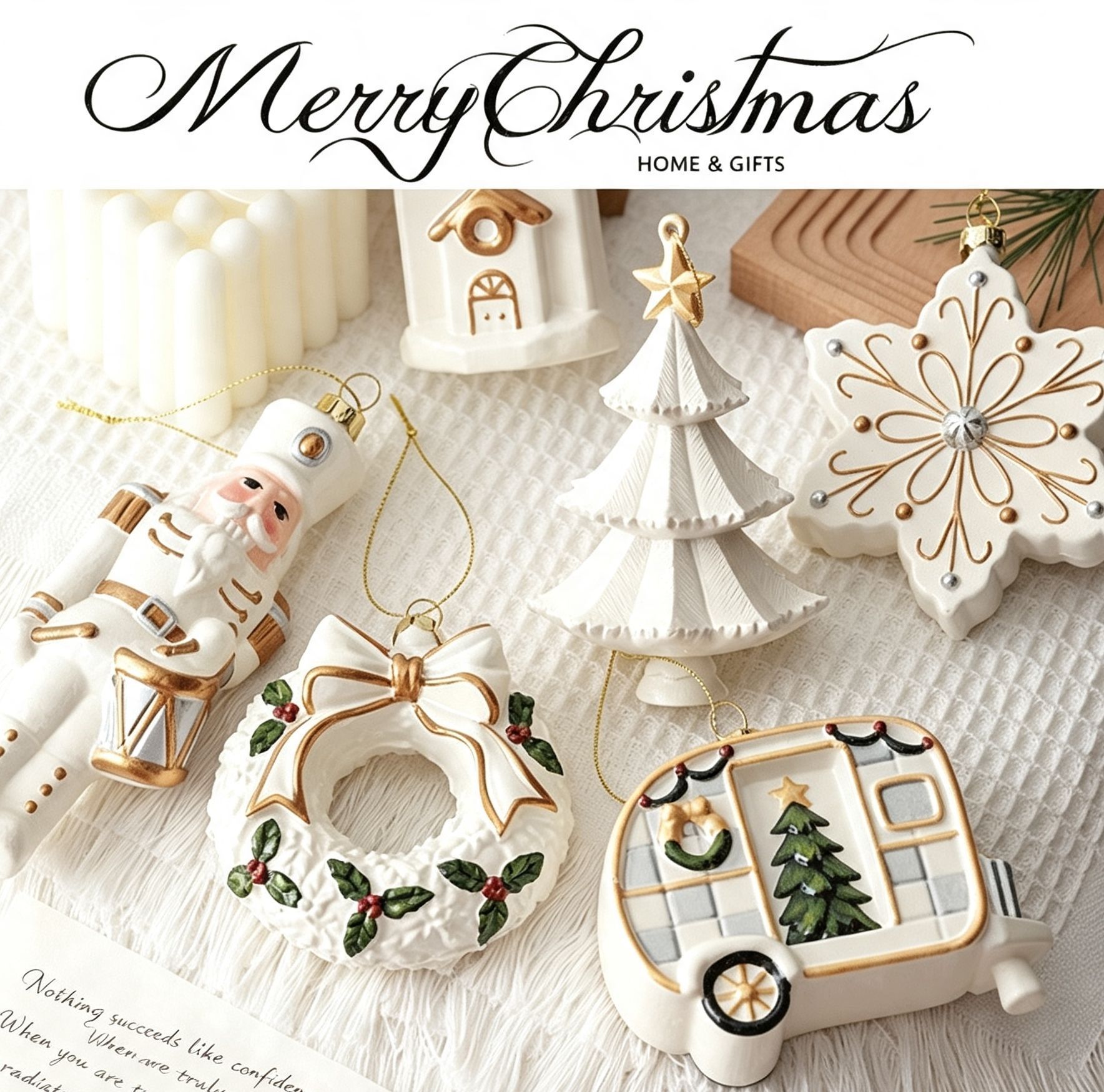 Halloween & Christmas Tree Hanging Ornament, Camper Van Design Pendant, Holiday Scene Decoration Prop — image 2
