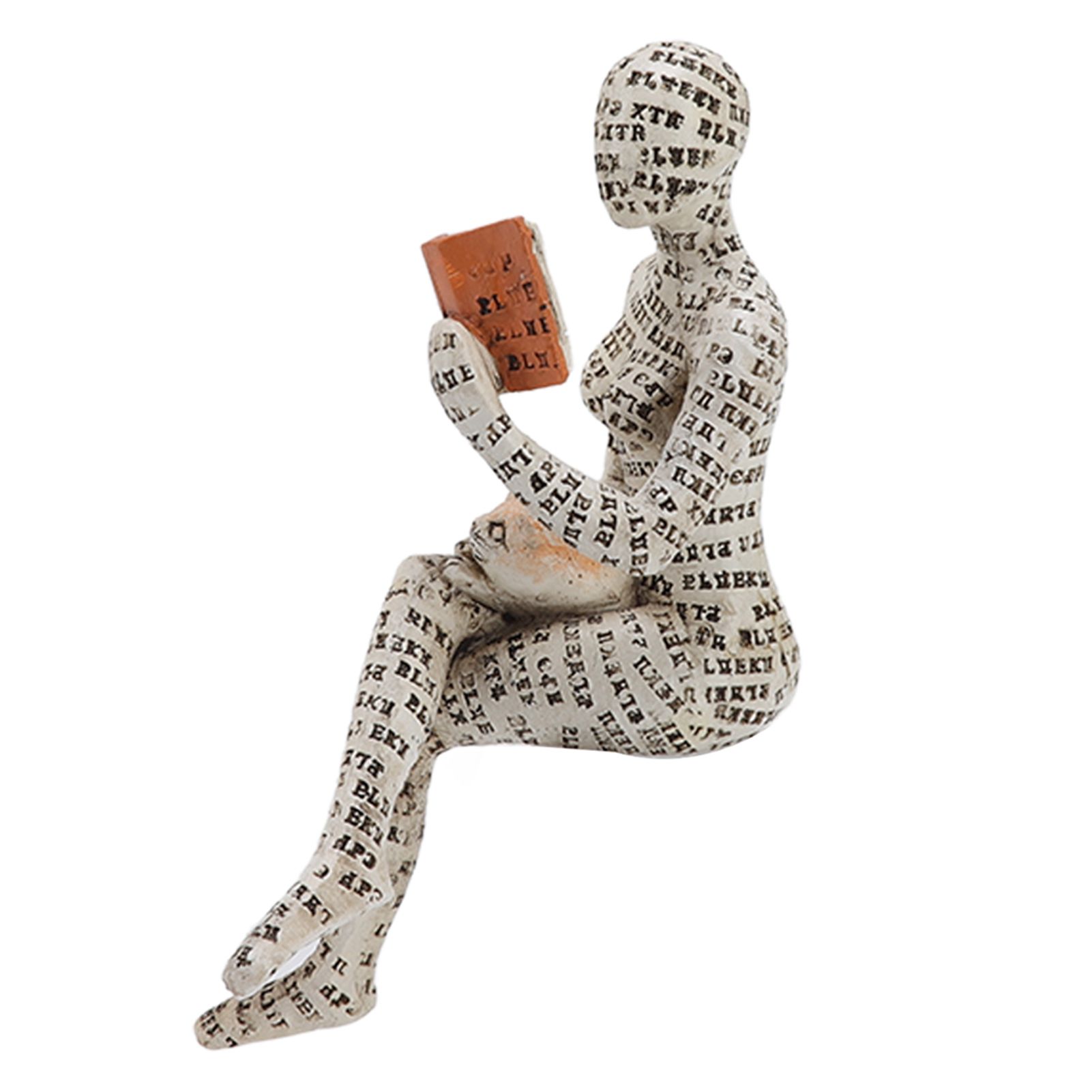 Resin Reading Woman Figurine Innovative Lady Reading Pulp Molding Bookshelf Ornaments for Home Decoration B โ image 6