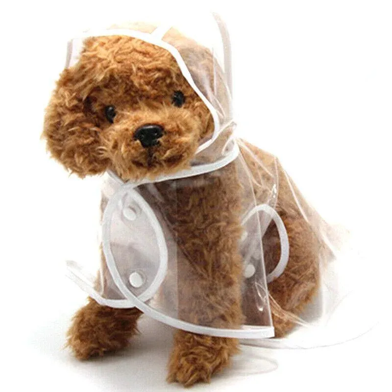 Puppy Waterproof Pet Dog Raincoat Jacket Clothes Vest Rain Coat Outdoor Hoodies White - L — image 6