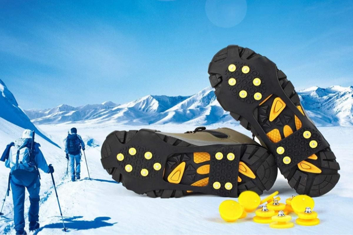 Ice Cleats Crampons Snow Shoe Spikes Grips Anti-Slip for Shoes Boots -L โ image 2