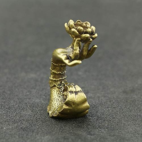 Antique brass creative bergamot lotus incense burner home desktop tea pet ornaments handicrafts durable and easy to clean โ image 4