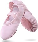Women's Ballet Shoes – Ballet Shoes for Girls – Purple-Pink – Soft PU Leather Dance Shoes with Non-Slip Sole – Suitable for Ballet, Yoga & Home Use – For 1 UK