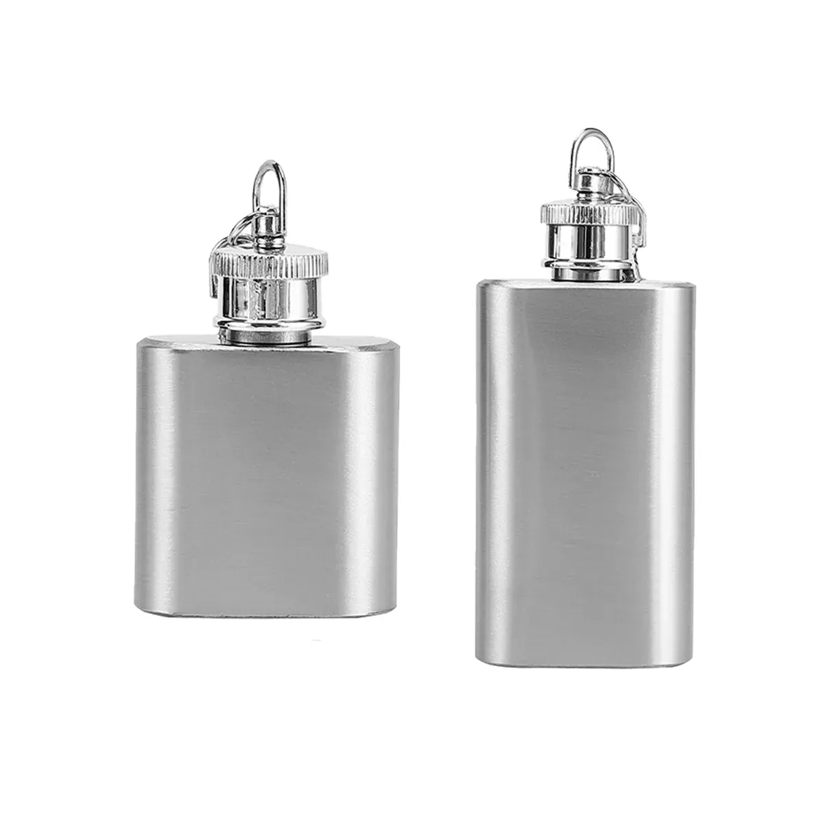 Mini Stainless Steel Hip Flask 1/2oz 3Pcs Portable Pocket Liquor Bottle Travel - 2OZ — image 3