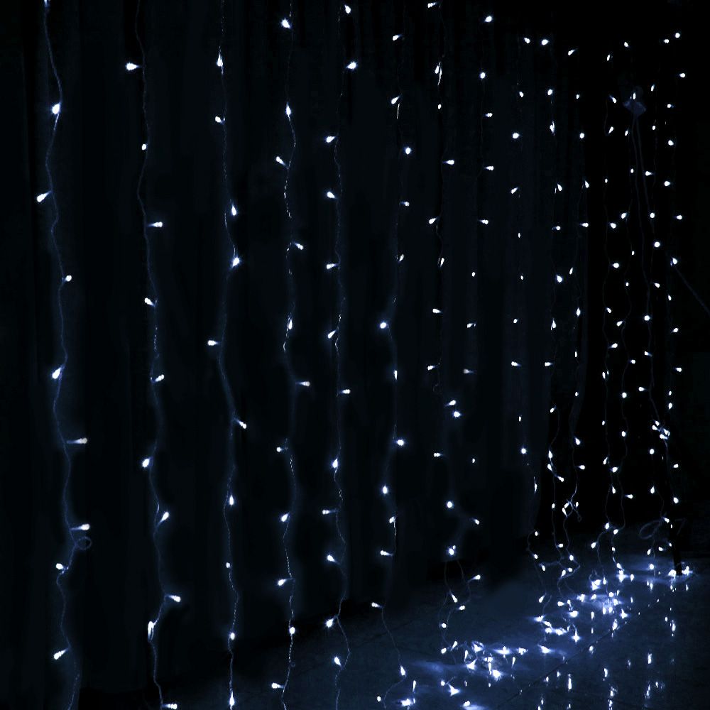 Jingle Jollys 6X3M Christmas Lights Curtain Light Cool White 600 LED โ image 2