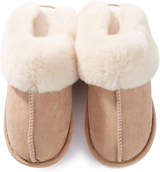 Slippers - Plush Slippers - Winter Slippers - Lounge - Soft - Warm - Non-slip - Beige - Size 36/37 โ image 3