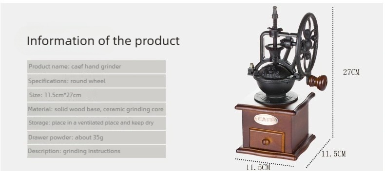 Manual Coffee Bean Grinder(brown) โ image 4