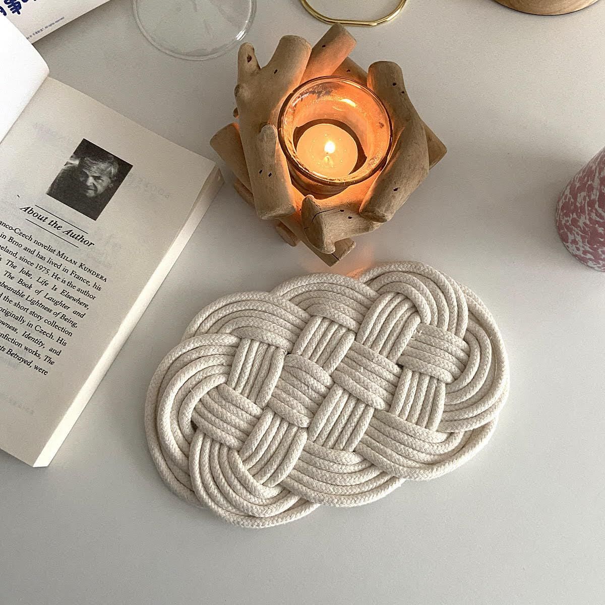 INS Retro Driftwood Glass Candleholder Romantic Home Creative Glass Decoration Candle Holder Romantic Dinner Table Decor — image 4