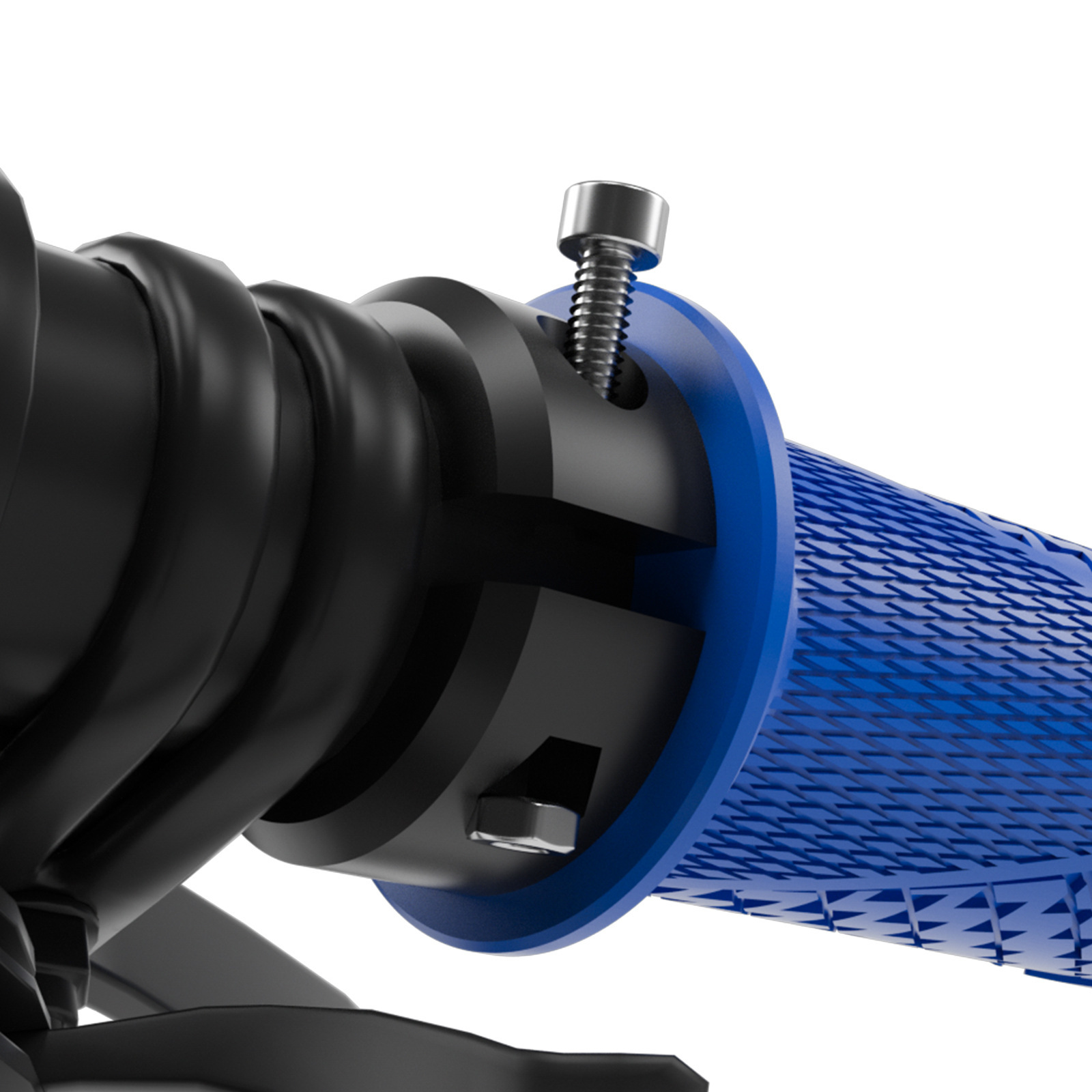 Red Ergonomic Lock-On Bike Grips - Anti-Slip TPR Rubber, Alloy Rings & Plugs for MTB & Commuter Bikes โ image 4