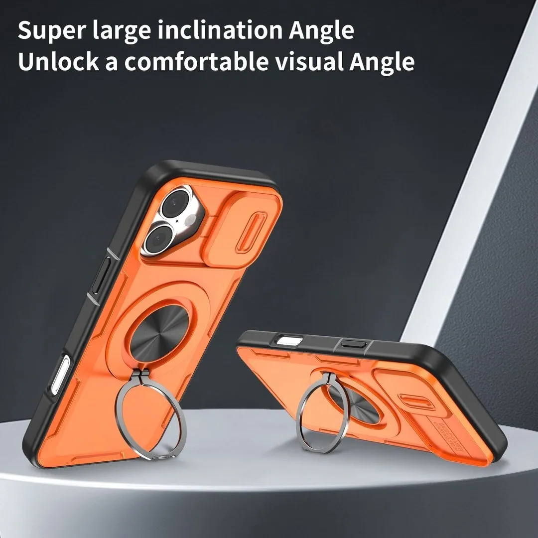 2-in-1 Magnetic Sliding Lens Case, Orange for iPhone 17 โ image 2
