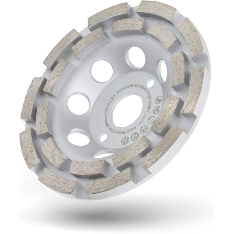 Diamond Plate Grinding Wheel Universal Concrete X Double Row Grinding Wheel, 125mm, 22.2mm โ image 2