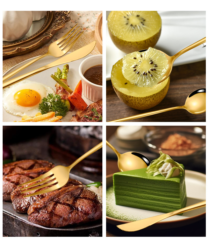 Gold Color Premium 24-Piece Stainless Steel Cutlery Set - Elegant Golden Steak Knife, Fork, and Spoon Set in Luxury Gift Box โ image 6
