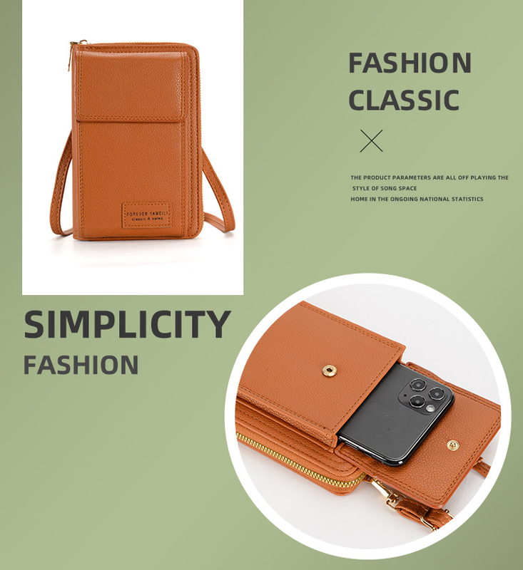 Green Women's Crossbody Phone Bag Wallet Small PU Leather Shoulder Purse โ image 3