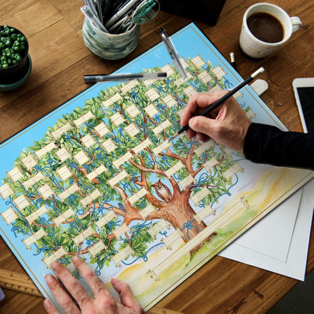 Family Tree Chart Family Tree Diagram 6 Generation Fillable Ancestry Chart DIY Canvas Genealogy Gifts Wall Decor โ image 4