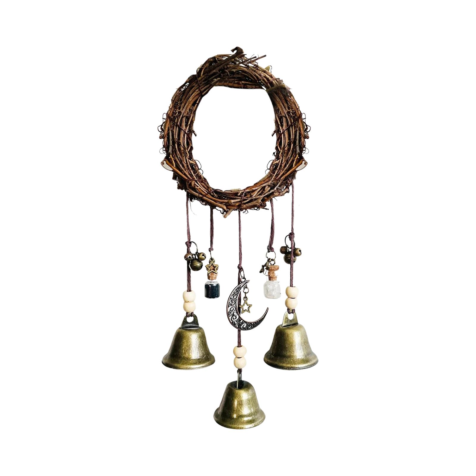 Wall Hanging Wind Chimes Praying for Blessings Bell Door Talisman Witchcraft Decorative Pendant — image 2
