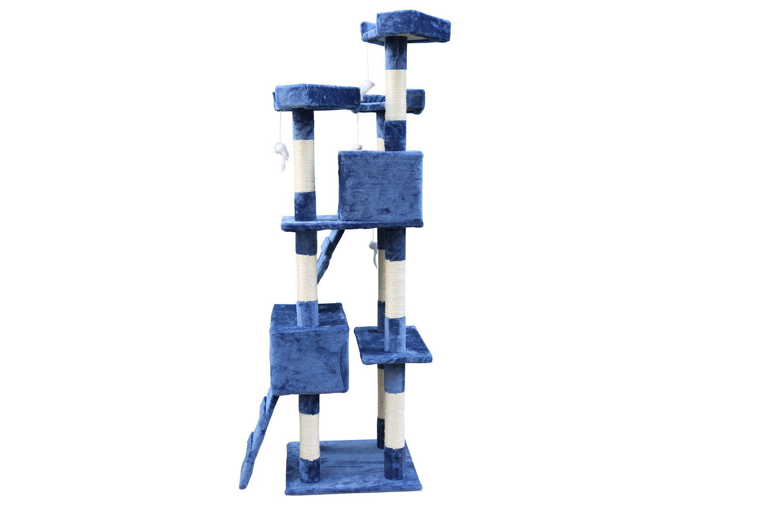 YES4PETS 170cm Cat Scratching Post Tree Post House Tower with Ladder Furniture Blue โ image 3