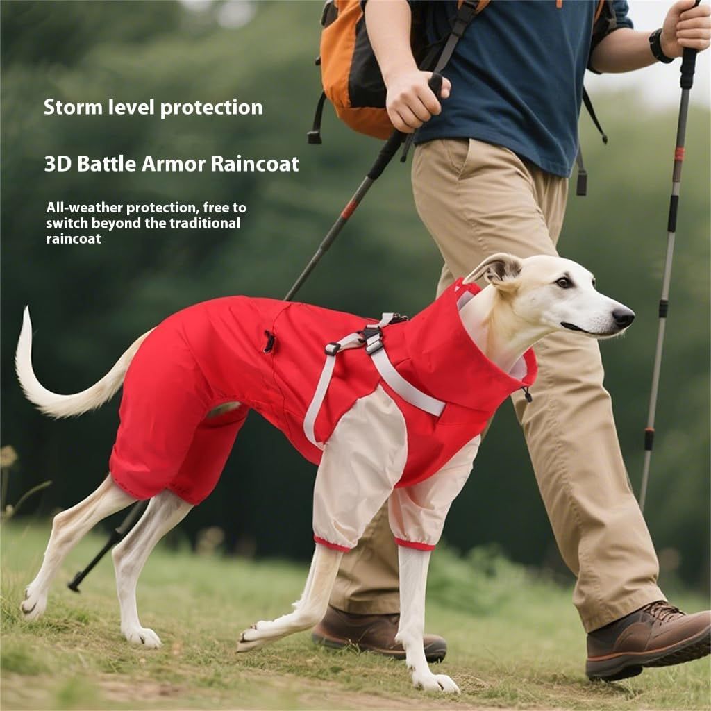 Waterproof Dog Raincoat, Full Coverage Small Dog Rain Coat with Harness, Adjustable 4 Legs Puppy Rain Jacket with Reflective Strip and Elastic Cuffs โ image 2