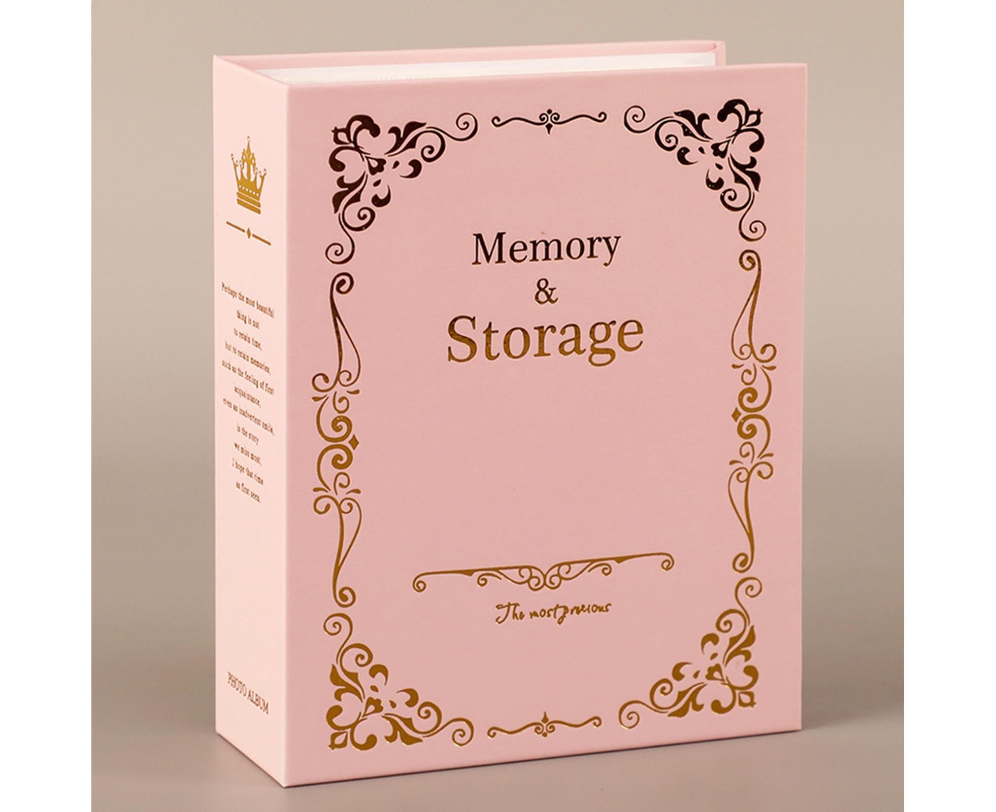 6 Inch Photo Album Bronzing Design Antiging Inserted Type Storing 100 Pockets Family Memory DIY Vintage Picture Album Book Home Supplies - Pink — image 4