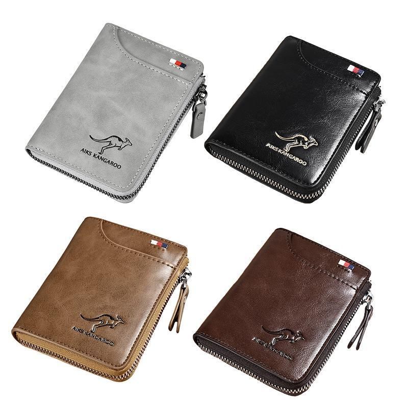 Men'S Rfid Blocking Leather Short Wallet Credit Id Card Cash Holder Purse โ image 3