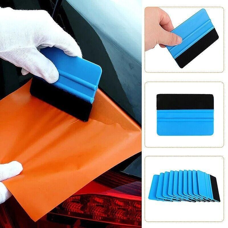 Felt Edge Squeegee For Decals Sticker Vinyl Sheet Car Wrap Applicator Tool Blue — image 4