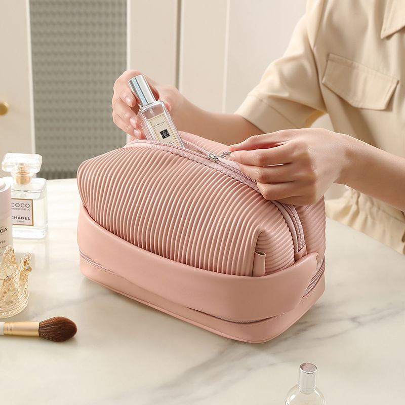 Travel Cosmetic Bag, Toiletry Travel Bag for Makeup, Large Capacity Cosmetic Case Organizer for Women, (Pink) โ image 3