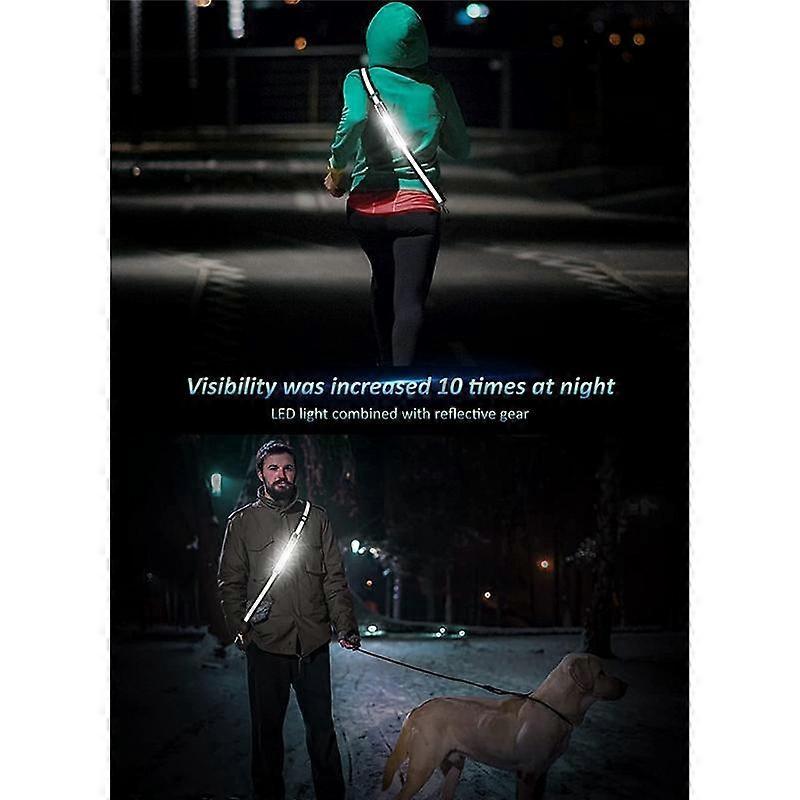 LED Reflective Belt, Rechargeable Running Gear for Walking at Night — image 3
